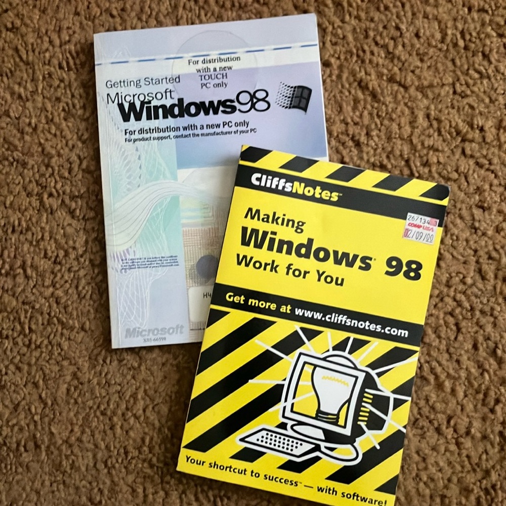 Vintage Windows 98 books